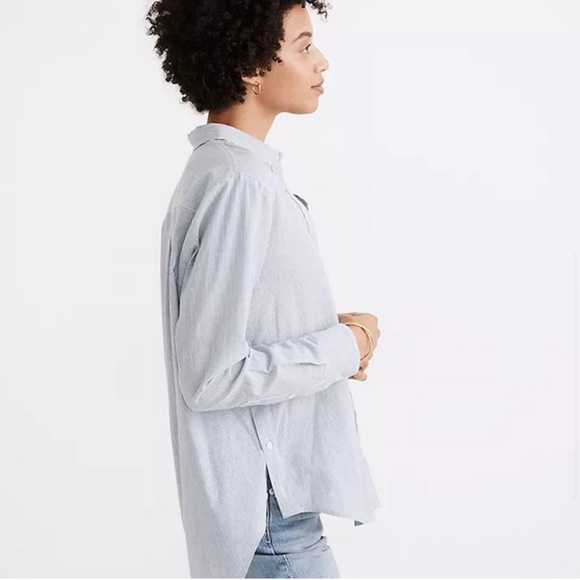 Madewell Side Button Ex Boyfriend Shirt - Picture 2 of 5